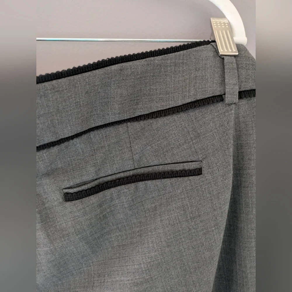 J. Crew Women's Gray Wool Blend Tailored Pants 14